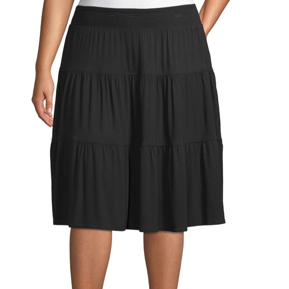 St. John's Bay Dresses & Skirts - Black Tiered Skirt St. John's Bay Dresses & Skirts - Black Tiered Skirt